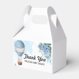 Olifant heteluchtballon blauwe hortensia dank u bedankdoosjes