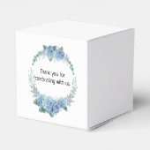 Olifant heteluchtballon blauwe hortensia dank u bedankdoosjes (Achterkant)