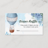 Olifant heteluchtballon luier verloting kaarten (Voorkant)