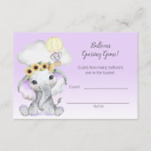 Olifant heteluchtballon Paarse gisentelling Informatiekaartje (Voorkant)