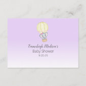 Olifant heteluchtballon Paarse gisentelling Informatiekaartje (Achterkant)