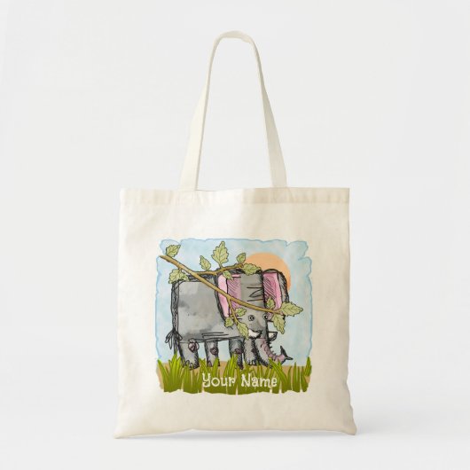 Olifant Hiding Tote Bag (Voorkant)