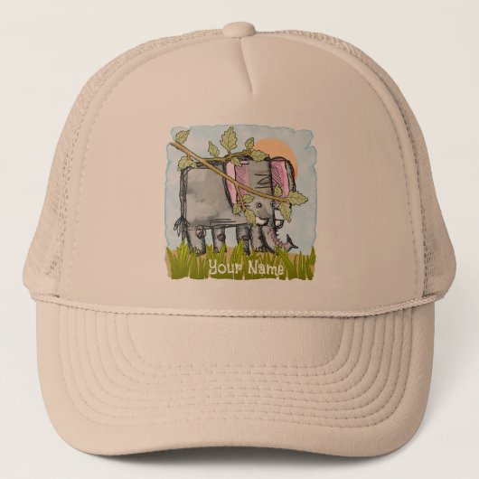 Olifant Hiding Trucker Pet (Voorkant)