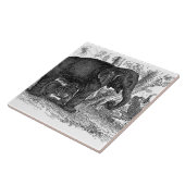  olifant huis kantoor decor tegel tegeltje (Zijkant)