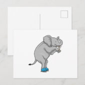 Olifant IJsschaatsen Schaatsen Briefkaart (Voorkant / Achterkant)