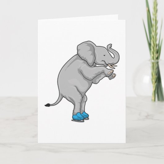 Olifant IJsschaatsen Schaatsen Kaart (Voorkant)