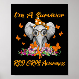 Olifant Ik ben een Overlevende RSD CRPS Awareness Poster