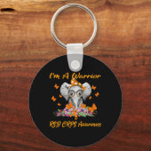 Olifant Ik ben een Warrior RSD CRPS Awareness Sleutelhanger (Voorkant)