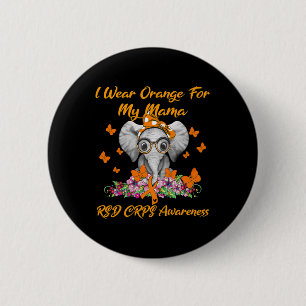 Olifant Ik Draag Oranje Voor Mijn Mama Rsd Crps Be Ronde Button 5,7 Cm
