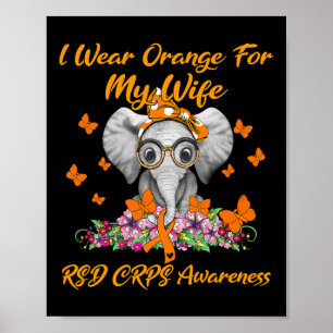 Olifant Ik Draag Oranje Voor Mijn Vrouw Rsd Crps B Poster