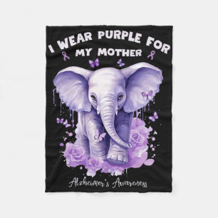 Olifant Ik Draag Paars Voor Mijn Moeder Heimerheim Fleece Deken