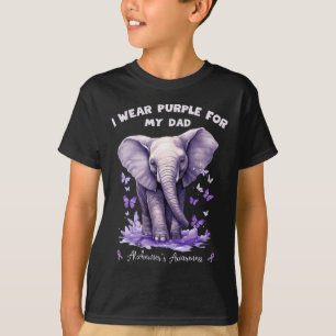 Olifant Ik Draag Paars Voor Mijn Vader Heimerheime T-shirt