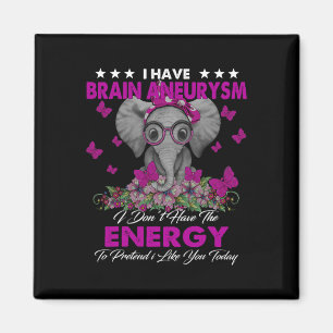 Olifant Ik heb hersenaneurysma bewustzijnscadeaus Magneet