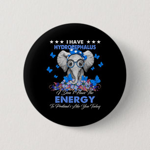 Olifant Ik heb hydrocefalus bewustzijn geschenken Ronde Button 5,7 Cm