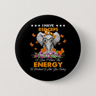 Olifant Ik heb RSD CRPS Awareness Gifts Ronde Button 5,7 Cm