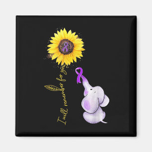 Olifant Ik zal het voor je onthouden Zonnebloem He Magneet