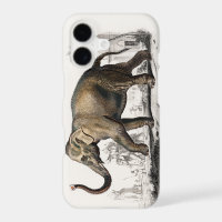 Olifant Illustratie Vintage Kunstprint