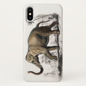 Olifant Illustratie Vintage Kunstprint Case-Mate iPhone Case (Achterkant)