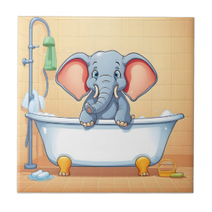 Olifant in bad tegeltje