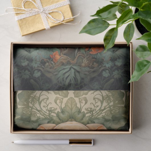 Olifant in bladeren 1 Decoupage papier (Geschenk)