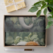 Olifant in bladeren 4 Decoupage papier (Geschenk)