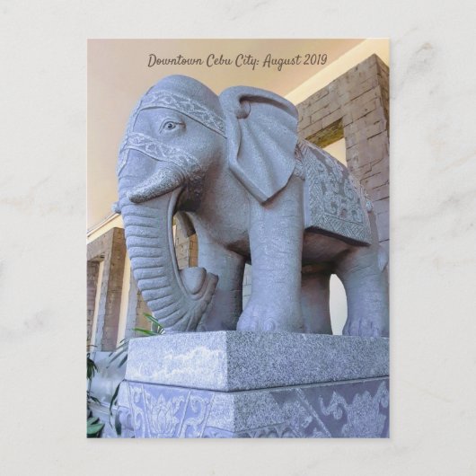 Olifant in Cebu City Briefkaart (Voorkant)