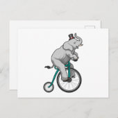 Olifant in Circus met Fiets Briefkaart (Voorkant / Achterkant)