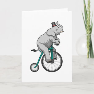 Olifant in circus met fiets kaart