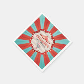 Olifant in Circus Rood & Blauw Patroon Servet (Hoek)