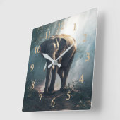 olifant in de Oerwoud Vierkante Klok (Hoek)