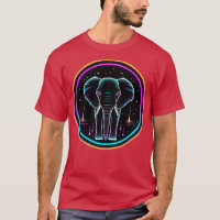 Olifant in de ruimte Wilde Dieren Kosmische Neon G