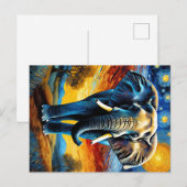 Olifant in de sterrennacht briefkaart (Voorkant / Achterkant)