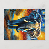 Olifant in de sterrennacht briefkaart (Voorkant)