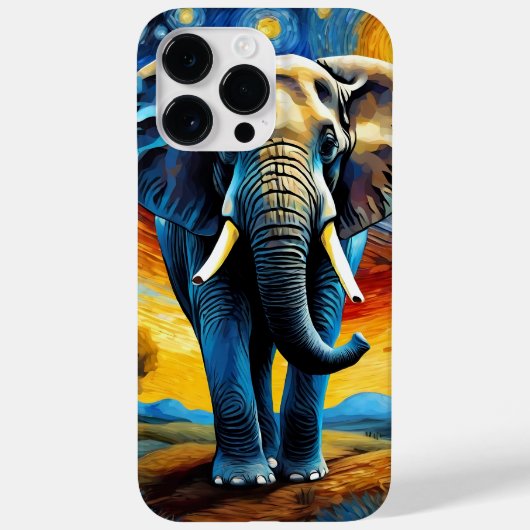 Olifant in de sterrennacht Case-Mate iPhone case (Achterkant)