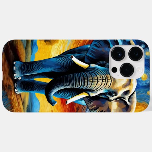 Olifant in de sterrennacht Case-Mate iPhone case (Achterkant (horizontaal))