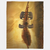 olifant in de zon fleece deken (Voorkant)