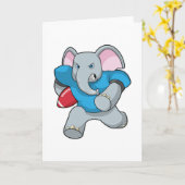 Olifant in Football met apparatuur Kaart (Gele Bloem)