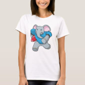 Olifant in Football met apparatuur T-shirt (Voorkant)