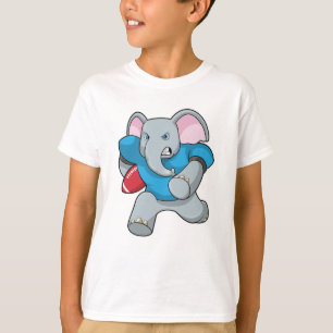 Olifant in Football met apparatuur T-shirt