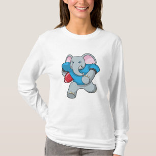 Olifant in Football met apparatuur T-shirt