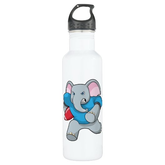 Olifant in Football met apparatuur Waterfles (Voorkant)