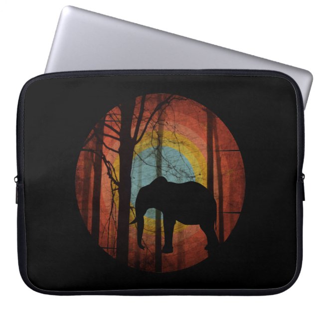 OLIFANT IN HET BOS WOUDEN LAPTOP SLEEVE (Voorkant)
