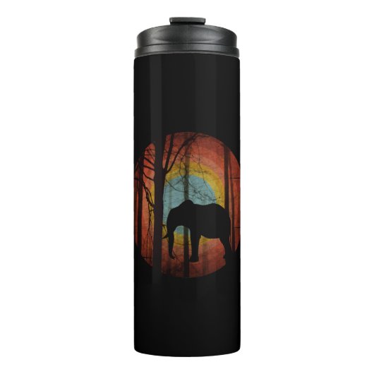 OLIFANT IN HET BOS WOUDEN THERMOSBEKER (Voorkant)