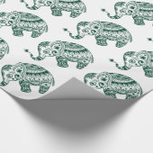 Olifant in het witte bos cadeaupapier (Hoek)