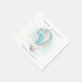 Olifant in Hete Luchtballon Baby shower Servet (Hoek)