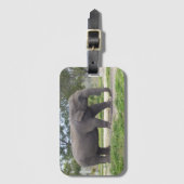 Olifant in Stille Weide Bagagelabel (Voorkant (verticaal))