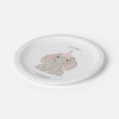 Olifant in verjaardagsfeest Pet Paper Bord (Gekanteld)