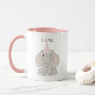 Olifant in Verjaardagsfeestje Pet Koffie Mok