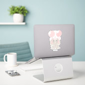 Olifant in Verjaardagsfeestje Pet Sticker (Laptop op bureau)