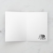Olifant (Indiase Stamp Style) Verjaardag Kaart (Binnen)
